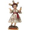 DRW Bambino Gesù Sagrario Gesù Montagne in Resina Dipinto a Mano 20 cm