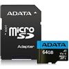 ADATA Premier 64 GB, MicroSDHC, classe 10 UHS-I - Memoria flash 85 MB/s (nero, blu)