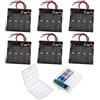 GTIWUNG 6Pcs AA Portabatterie per 4 batterie, 6V aa Battery Clip Battery Holder AA Batteries Case con cavi, Titolare Caso Batteria