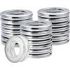 Coolty 32pcs Anelli per Tende Plastica Antirumore Anello Occhiello Tende Occhielli per Tende 40mm Anelli per Camera da Letto Soggiorno Tenda (Argento Brillante)