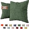 SoNiT home decor SONIT - Federe Cuscini Verde 40x40 cm, Set 2 Federe Divano in Cotone Loneta con Cerniera Nascosta, Copri Cuscini Decorativi per Letto e Divano, Fodere Resistenti e Lavabili Arredo Casa