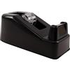 RAYLU PAPER - Dispenser di nastro adesivo per ufficio, con peso e base antiscivolo, resistente, adatto per rotoli di nastro adesivo da 33 m (Nero)