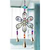 SupremeBuy Splendido campanello a vento con fiori fatto a mano con ferro, perline ornamentali miste 'N' Bells, perfetto per casa e giardino