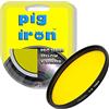 Pig Iron Filtro giallo Y2 Pro. Booster a contrasto per fotografia in bianco e nero. Filtro obiettivo fotocamera effetti speciali (77 mm)