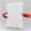 Cuyacili 2 Pezzi Acquario Griglia Divisore Divisori per Acquario Griglia Divisore di Plastica Trasparente Dell'acquario con Ventose e Accessori Bianco Griglia Divisoria per Acquario