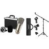 Behringer B-1 Microfono a condensatore da studio a diaframma largo con spruzzatura dorata & CAHAYA Asta a Giraffa per Microfono con 2 Diversi Clip Supporto CY0239