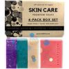 Poola & Bloom Set di Saponi Naturali Artigianali con Oli Essenziali e Burro di Karité, Idratante per Uomo e Donna, 4 x 120g, Regalo per Compleanno e Natale