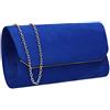 SwankySwans Anny Suedette Flapover, Pochette, Borsa a Tracolla Donna, Blu Reale, One Size