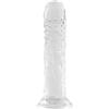 Shkanla Dildo realistico stimolatore del punto G, 17,5cm di dildo flessibile trasparente con forte ventosa per giocare senza mani, giocattoli sessuali anali per adulti per donne/uomini/gay (trasparente)