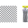 Tenax Airy, Rete Decorativa Frangivista e Frangivento 1,00x5m Argento, per Balconi e Recinzioni & FIX-TIE L Fascette Multiuso in Plastica Lunghezza 20 cm Grigio Argento, Confezione da 50 pezzi