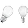 Osram Lampadine LED Sfera, 4W Equivalenti 40W, Attacco E27, Luce Calda 2700K, Confezione da 3 & LED Base Classic Lampada P/LED E14, 4 W, 40 W di ricambio, Warm White, 2 pezzi
