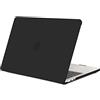 TECOOL Cover per MacBook Pro 13 Pollici 2016-2022 (M2 M1 A2338/A2289/A2251/A2159/A1989/A1706/A1708), Custodia Rigida Protettiva Sottile in Plastica Superficie Opaca, Nero
