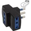 ECOVA ADATTATORE MULTIPLO BIPASSO 16A 3 PRESE NERO -ECO30046