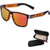 U-POWER OCCHIALE DA SOLE LENTI POLARIZZATE E MONTATURA NYLON E FIBRA CARBONIO ARANCIONE FUTURE-UPOFU215VR-OR