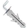 ABCSISTEM TASSELLO 9 MM NYLON CON GANCIO MEDIO E RONDELLA TNYGM-ABCTNY9GM-1