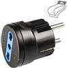 ECOVA ADATTATORE DA SPINA ITALIANA 16A A SCHUKO NERO -ECO30038