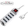 V-TAC MULTIPRESA BIPASSO 4 POSTI ED INTERRUTTORE MULTIVV-LED8740
