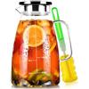 1L Caraffa Vetro,Brocca Acqua,Caraffa Per Acqua Refrigerante,Tappo In  Acciaio Inox,Per Acqua, Latte, Succo Di Frutta, Tè Ghiacciato, Limonata e  Bevande Scintillanti : : Casa e cucina