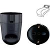ECOVA PRESA VOLANTE UNEL SCHUKO 16A E BIPASSO 10A/16A NERA -ECO30020