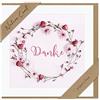 bsb - Biglietto di ringraziamento con corona di fiori - Nature Card - Biglietti di auguri sostenibili - Biglietti con busta - Regalo migliore amico o amico - Biglietto d'amore e amicizia 15,5 x 15,5