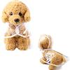 LATRAT Cappotto Impermeabil, e per Cani Gatto con cappuccio Poncho impermeabile per cani antivento, Impermeabile Cane con Cappuccio, per cani di piccola e media taglia (S, WH)