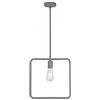 GTV Lila 2836 - Plafoniera quadrata AC220-240 V, 50/60 Hz, 1 x E27, max. 40 W, diametro: 29 x 10 cm, colore: Grigio