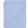Burrito Blanco Lenzuolo con angoli A8 | Lenzuolo in cotone 100% | Lenzuola con angoli 150 x 190/200 cm | Colore blu
