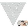 xtemtoamz Specchio Autoadesivo Triangolo Piastrelle Decorazione - Flessibile Acrilico Diy Per Scuola Cucina Bagno Soggiorno Ufficio Murale Decorazione, 8,5 x 8,5 cm, 20 Pezzi, Argento