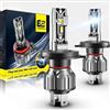 Car Passion Kit Fari LED H4 Anabbaglianti Abbaglianti 10000 Lumen 6000K Bianco Ghiaccio 200% Più Luminoso Chip ZES Nuova Tecnologia Alta Qualità (H4)