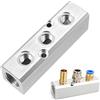 gexuamz Distributore Aria Compressa Collettore Splitter - Connettore Pneumatico 3 Vie 5 Attacchi Rapido 1/2 1/4 Filettatura Raccordi Pneumatici Rapidi Raccordo Pressione Adatto Pompe Cilindri Compressori