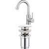GRIFEMA G1002 Irismart - Miscelatore Lavabo, Rubinetto Monocomando per Bagno, Cromo, Argento & G104 G104-Scarico Lavabo Bagno Universal, Piletta Pop Up, Cromo, Argento, S