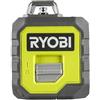 Ryobi RB360GLL-K, Livella 360° Laser Verde con 4 Batterie Incluse, Batteria 18V ONE+ Non Inclusa, Lavori di Precisione, Proiezione Linee: 1 Verticale, 1 Orizzontale 360°, Livella Laser Autolivellante