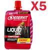 Enervit Liquid Gel Competition, conf 5 cheerpack amarena da 60 ml - Energetico con carboidrati, vitamina B1 e caffeina