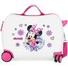 Disney Minnie Super Helpers Valigia per Bambini, Rigida in ABS, Chiusura a Combinazione Laterale, 4 Ruote, Bagaglio a Mano, Bianco