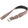 Ferplast Collare Cane Taglia Medio Grande Collare per Cani in Nylon Imbottito Regolabile Fibbia Metallica, Misura Collo 41-49 cm, Marrone