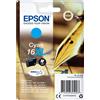 EPSON CARTUCCIA EPSON ORIGINALE CIANO T1632 ALTA CAPACITA' SERIE PENNA E CRUCIVERBA - EPSON - C13T16324012