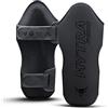 Mytra Fusion paratibie kick boxing parastinchi Pelle artificiale MMA paratibie Muay Thai, Allenamento, Sparring, Kickboxing, Arti Marziali parastinchi (S, Black)
