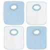 Ti TIN Confezione 4 Bavaglini per Bambini Impermeabili con Collo Per Maglietta | 100% Poliestere Microfibra e Federa in Vinile | Confezione Da 4 Bavaglini Impermeabili Bambini Da 6-18 Mesi, 33x36cm