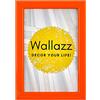 Wallazz Cornice portafoto in legno da parete Made in Italy | Cornice foto ideale per quadri camera da letto, poster da parete, portafoto e stampe. Cornice a giorno 30x45 cm, colore arancione