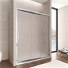 DEGHI Box doccia nicchia 130 cm scorrevole verso dx 3 ante anticalcare opaco e profilo cromo 195h - Teknic
