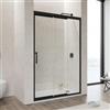DEGHI Box doccia nicchia 130 cm scorrevole verso dx 3 ante anticalcare trasparente e profilo nero opaco 195h - Teknic