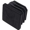 Adsamm® / 4 x puntali alettati a incastro / neri / 36x36 - 38x38 mm / quadrati / piedini in polietilene per gambe di mobili in tubolare / puntali protettivi per arredi Adsamm® Quality