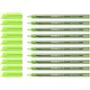 Schneider Vizz - Penna a sfera per scrittura facile e veloce, tratto M, 10 pezzi, colore: Verde chiaro