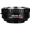 VILTROX NF-FX1 - Adattatore per montaggio obiettivo messa a fuoco manuale per obiettivo serie Nikon G/F/AI/S/D su fotocamera mirrorless Fuji X-Mount con apertura regolabile