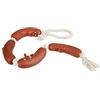 Relaxdays Salsicce Giocattolo, per Cani Media & Piccoli, Robusto, Senza Suono, Gioco da Masticare, L 65 cm, rosso/bianco
