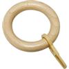 Gardinia Anelli per Tenda con Ganci Pieghevoli, in Legno di Pino, 10 pz, Wood, Pezzi, unità