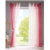Gardinenbox Modena, 10000183, confezione da 2 tende verticali, con occhielli e fermatenda, 225 x 140 cm, colore: rosa
