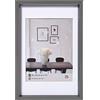 walther design cornice portafoto design acciaio 50 x 70 cm con passe-partout, cornice in plastica Steel Style ES070D