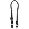 Rolling Square inCharge XL 30 cm - Portachiavi con Cavo Usb Type-c, Cavo Universale Cellulare, Regalo Uomo, Caricatore Universale Cellulare 6 in 1, Gadget Tecnologico, Nero, Cavo Lightning da 100W.