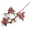 Gry & Sif Én Gry & Sif Ramo decorativo magnolia per vaso in stile scandi, feltro naturale, mano made, commercio equo, marrone, con fiori rosa, 1 x 60 cm
